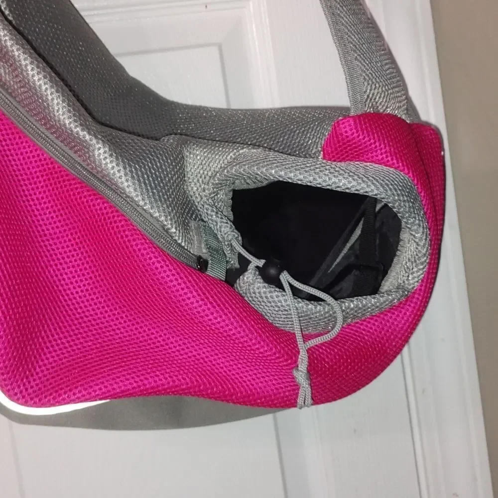 Pawaboo Pet Dog Sling Carrier, Hand Free Drawstring Dog Papoose Sz Medium